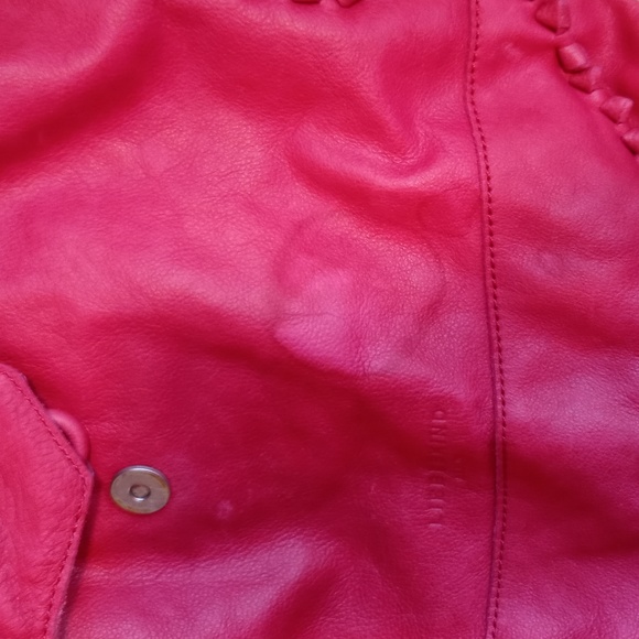 Women's Liebeskind Berlin red leather backpack shoulder bag purse handbag - Picture 9 of 16